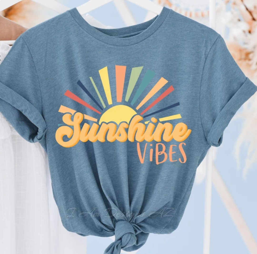Raw Edge T-Shirt Sunshine + Good Vibes
