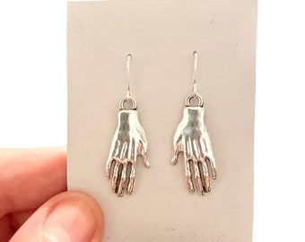 Pendientes de mano, Adivino, Regalo de joyería por menos de 10, Pendientes asequibles, Pendientes de bruja