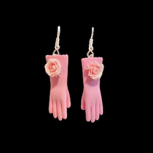 Rubber Glove Earrings, Mismatched Earrings, Novelty Earrings, Weird Earrings, Joke Earrings, Kawaii Earrings