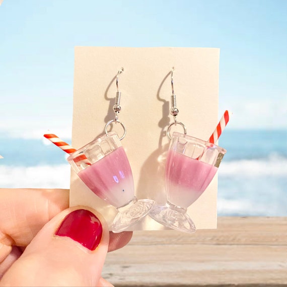 Red and White Striped Layered Earrings Red and White Striped Layered Earrings