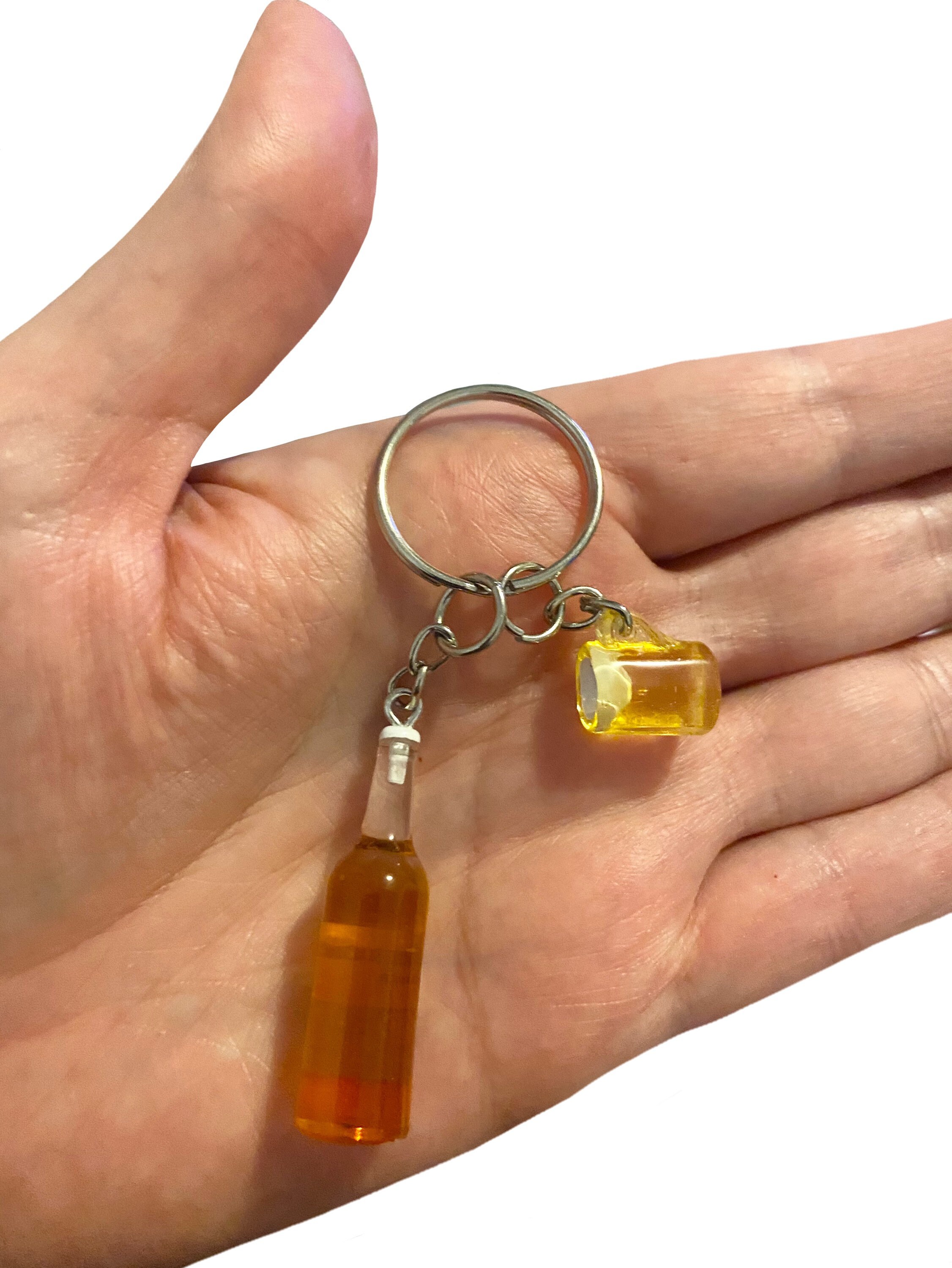Beer Bottle Keychain Gift for Boyfriend Weird Keychain Etsy UK