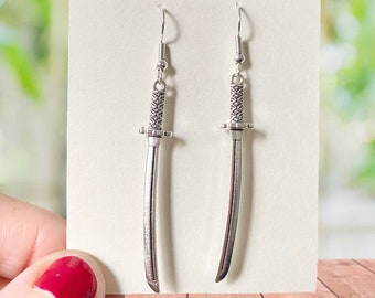Sword Earrings, Gothic Punk Style
