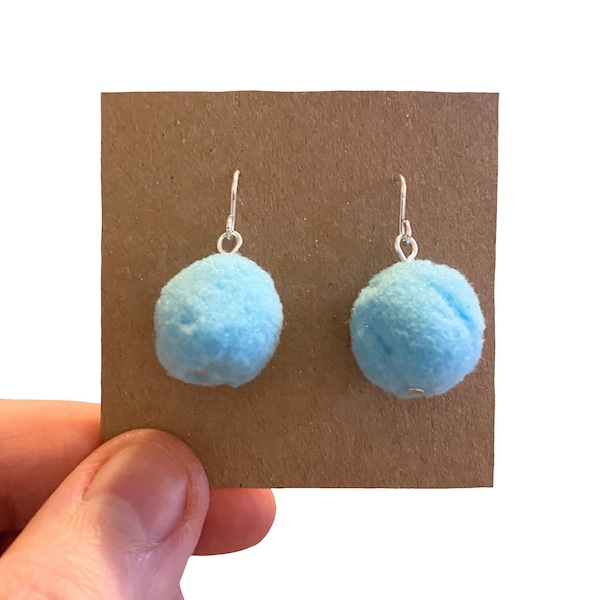 Pom Pom Earrings Etsy