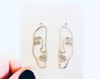 Funky Earrings, Abstract Earrings, Novelty Earrings, Weird Earrings, Funky Earrings, Aesthetic Earrings, Cool Earrings, Silhouette Earrings