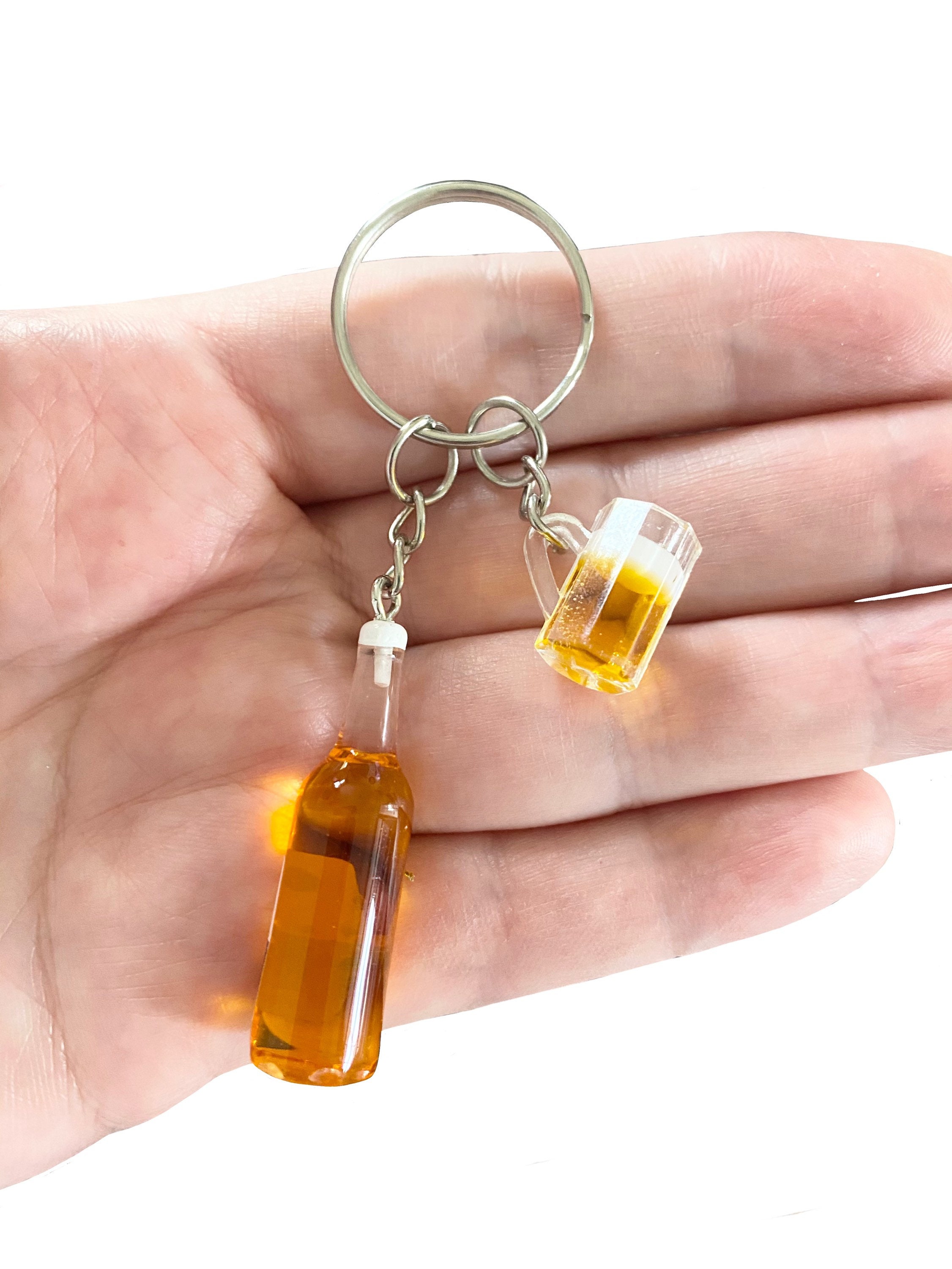 Beer Bottle Keychain Gift for Boyfriend Weird Keychain Etsy UK