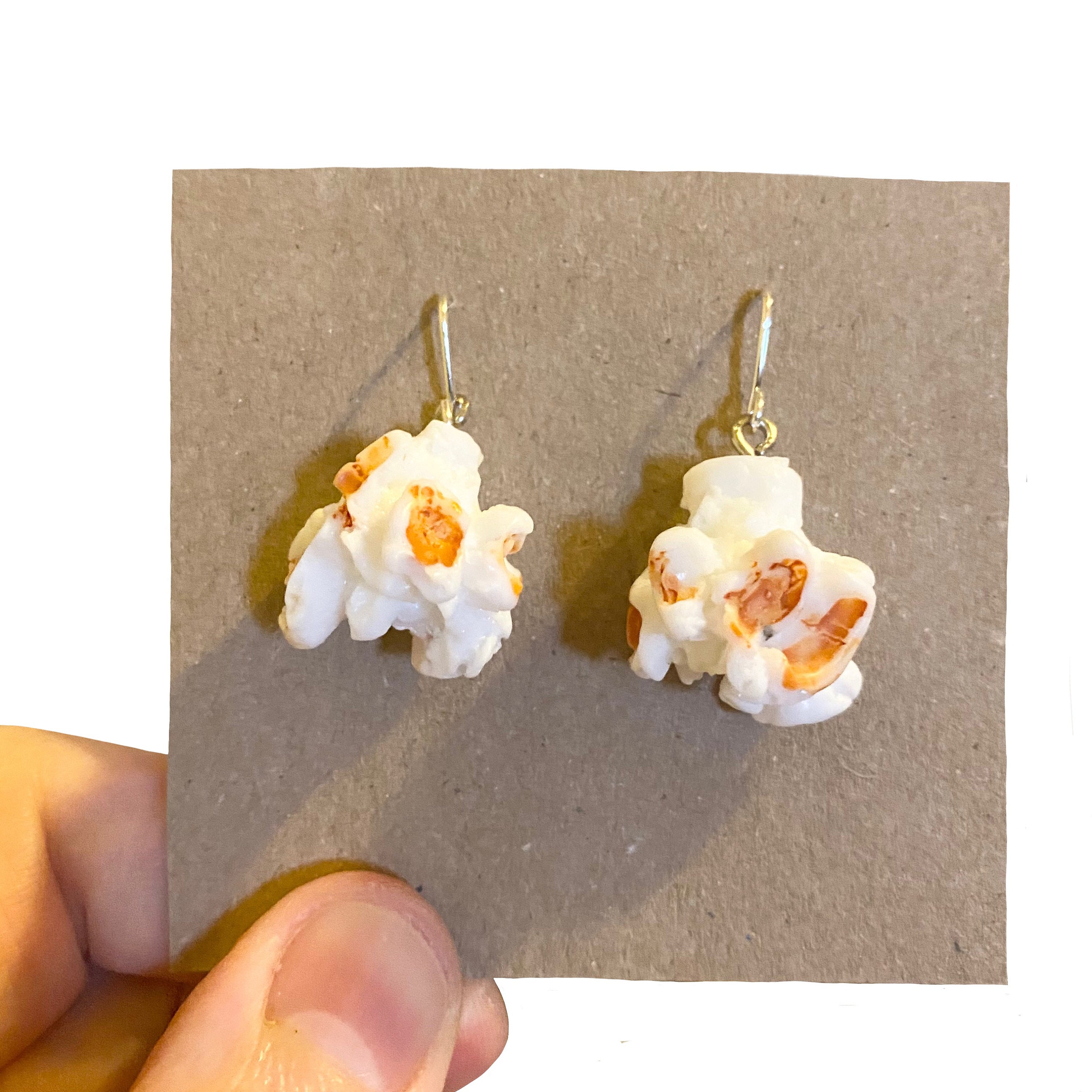 Weird Earrings Popcorn Earrings Popcorn Popcorn Gift Funny Etsy