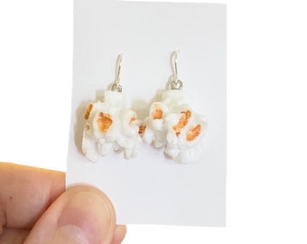 Popcorn Earrings, BFF Gifts, Funny Earrings, Quirky Earrings, Movie Lover Gift, Realistic Popcorn Earrings
