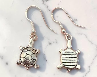 Turtle Earrings, Sea Turtle Earrings, Turtle Gifts, Turtle Drop Earrings, Cute Earrings, Sea Life Jewellery Gift