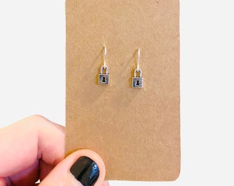 Padlock Earrings, Punk Gothic Earrings