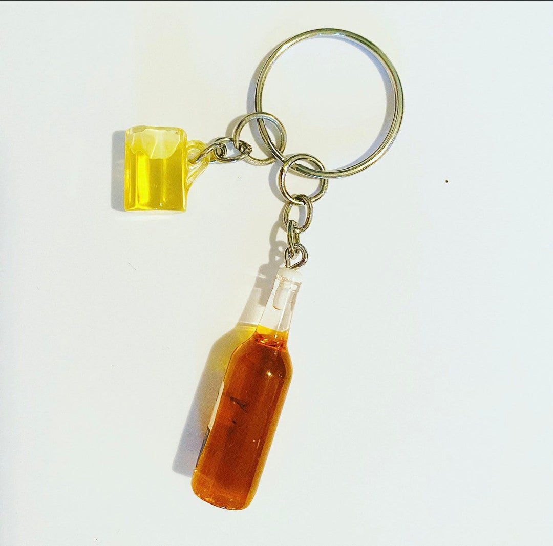 Beer Bottle Keychain Gift for Boyfriend Weird Keychain Etsy UK