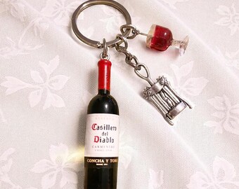 Porte-clés bouteille de vin, porte-clés fantaisie amusant, cadeau pour amateur de vin, cadeaux de moins de 15 ans, cadeau amusant pour copines, cadeau pour amateurs de vin