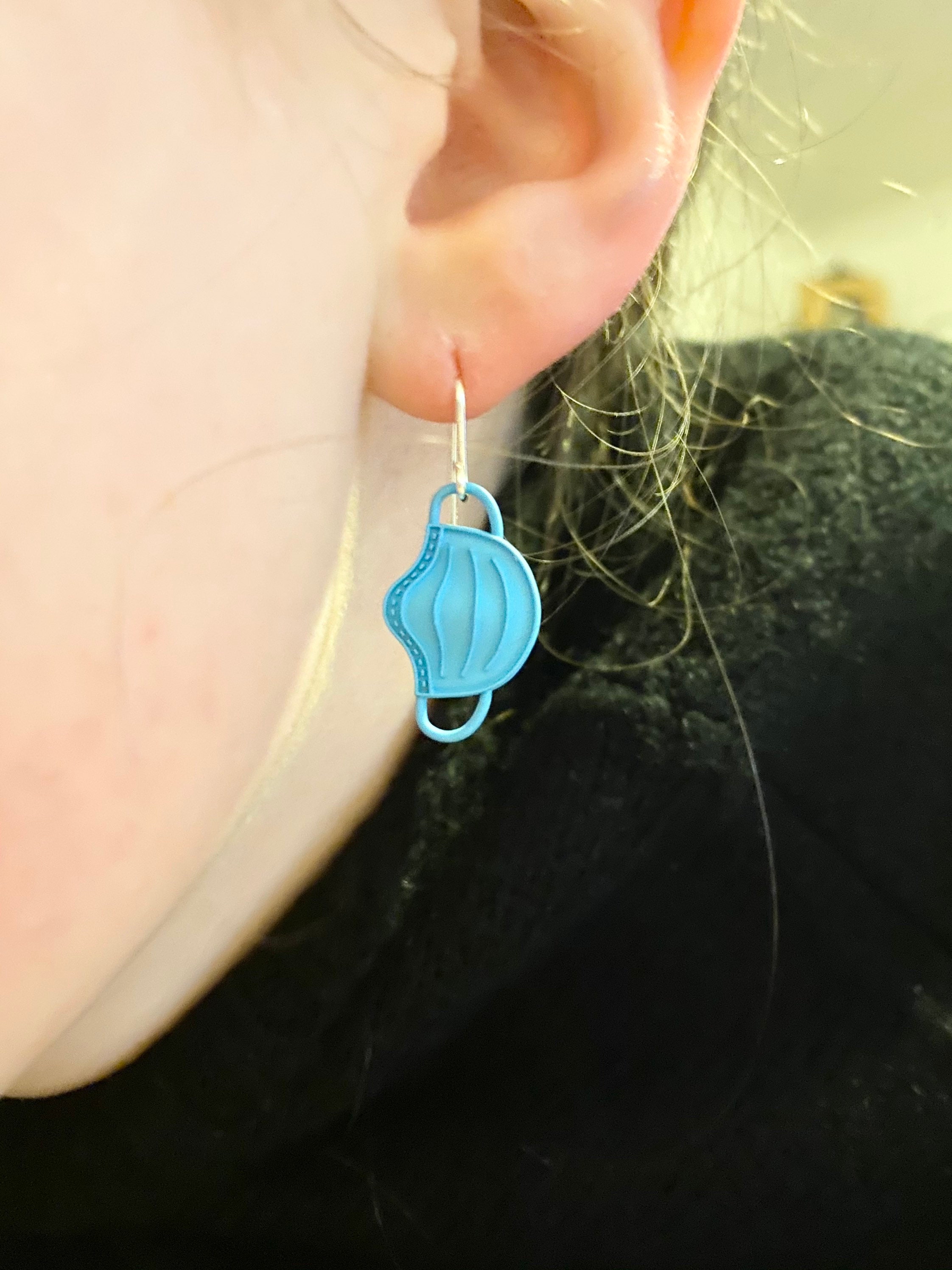Lustige Ohrringe Lustige Ohrringe Miniatur Gesichtsmaske Etsy