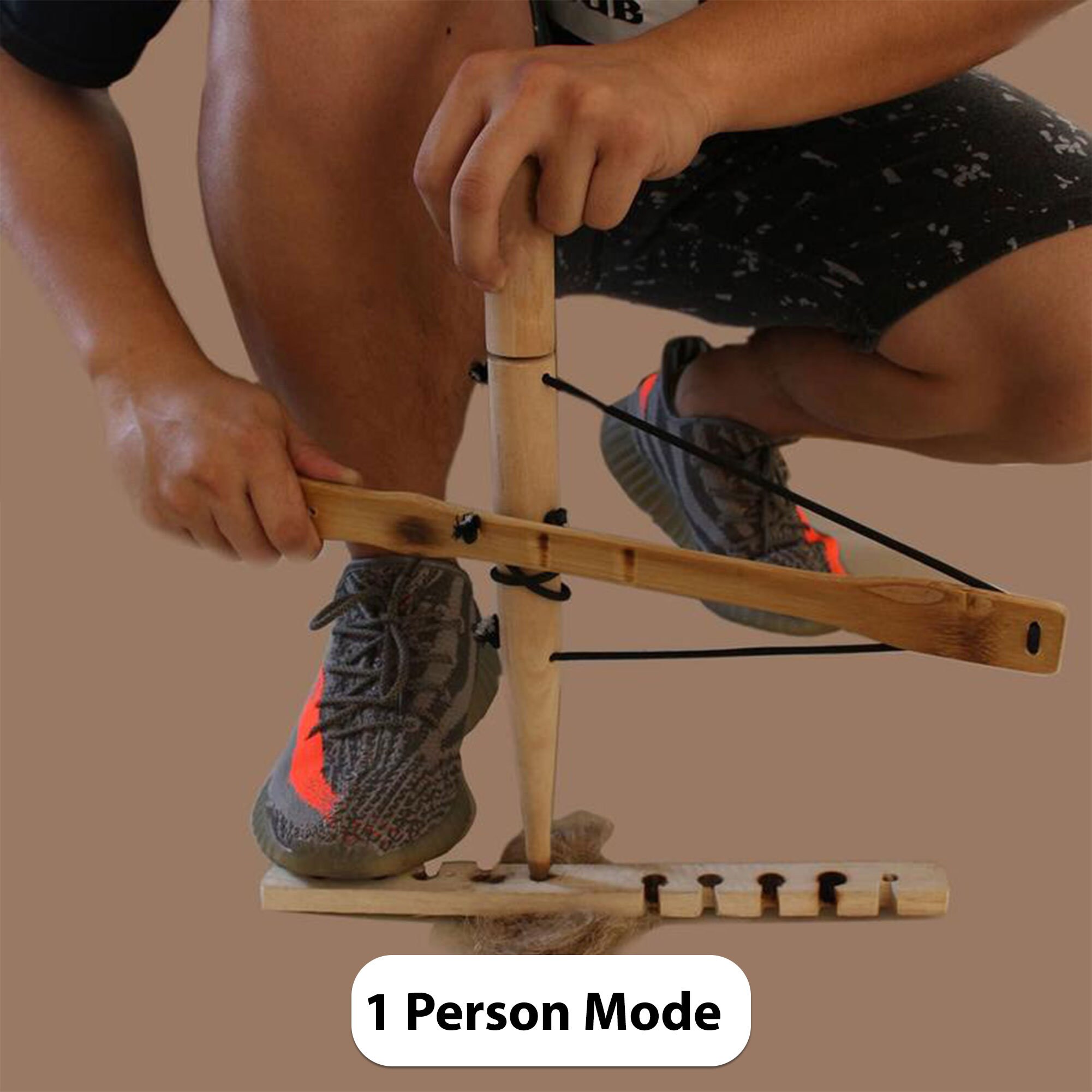 Bow Drill Kit Fire Starter Primitive Wood Survival Practice Etsy