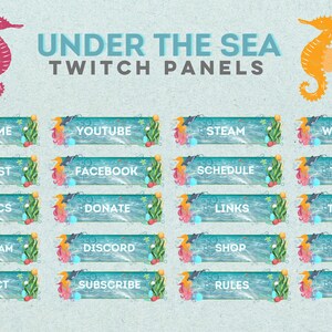 Twitch / Streaming Panels - Under the Sea