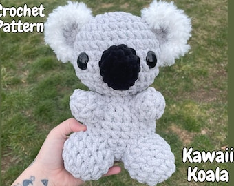 Kawaii Koala Bear Crochet Amigurumi Pattern | PDF Digital Download | Beginner
