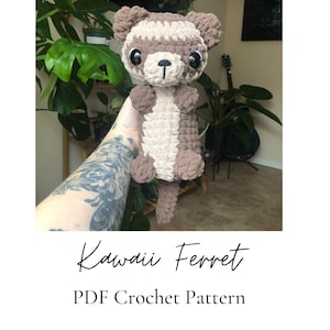 Kawaii Ferret | Digital PDF Crochet Amigurumi Pattern