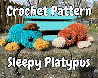 Sleepy Platypus | Digital PDF Crochet Pattern |