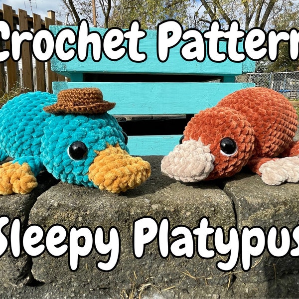 Sleepy Platypus | Digital PDF Crochet Pattern |