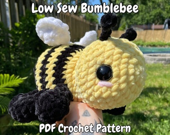 Low Sew Bumblebee Crochet Amigurumi Pattern | PDF Digital Download | Beginner | Quick & Easy