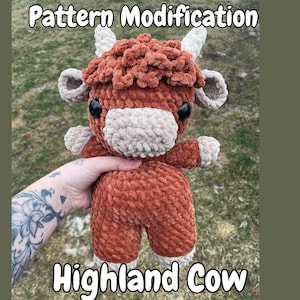 ADD ON: Highland Cow Pattern Modification | PDF Crochet Amigurumi Pattern Mod