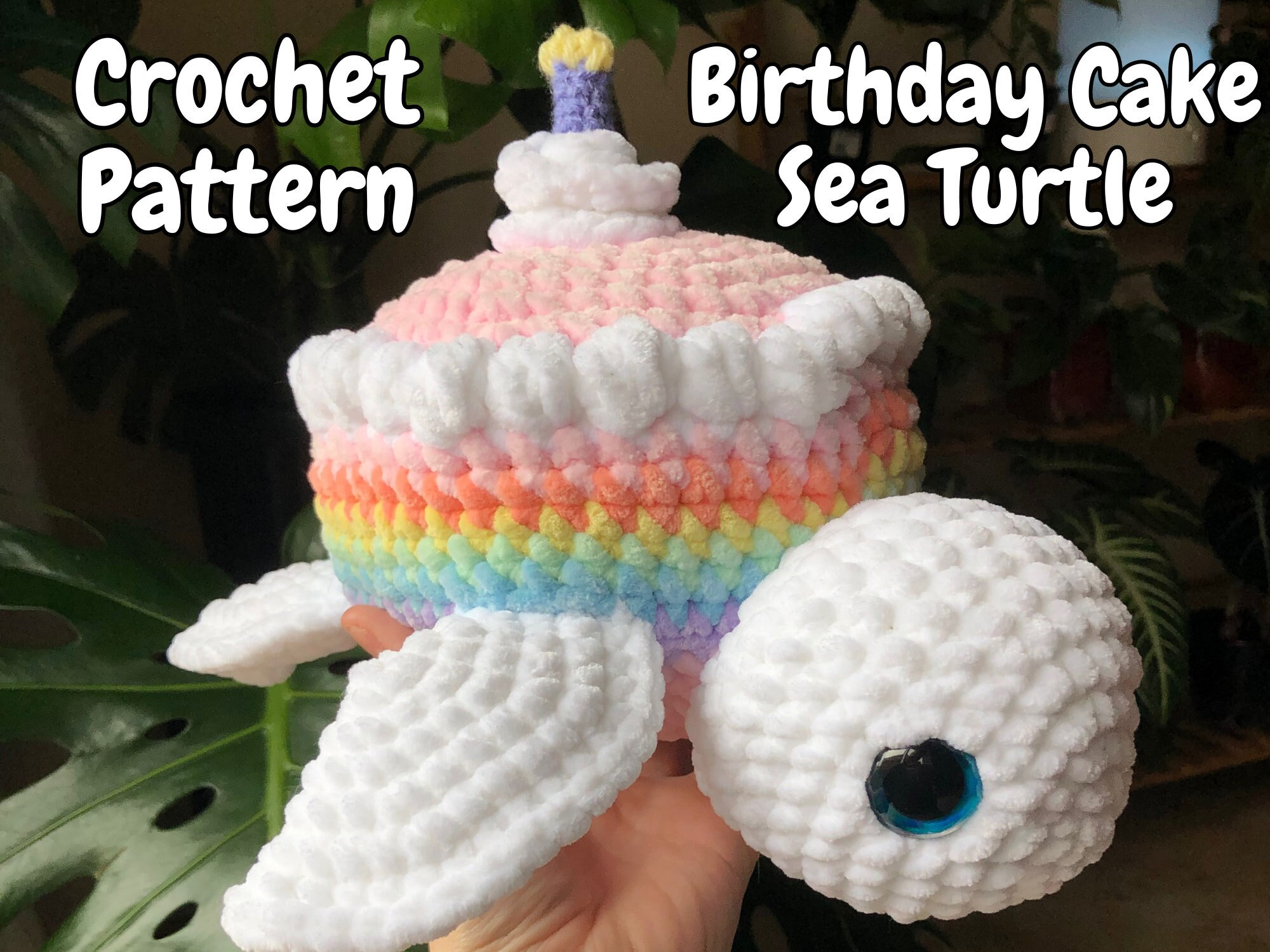 36 Crochet Birthday Gifts with Angels, Gnomes, Bouquets, and Keychains 23 Birthday Cake Sea Turtle Digital Crochet Amigurumi