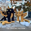 Cressida & Onyx The Dragons | PDF Crochet Amigurumi Pattern | Mythical | Fantasy