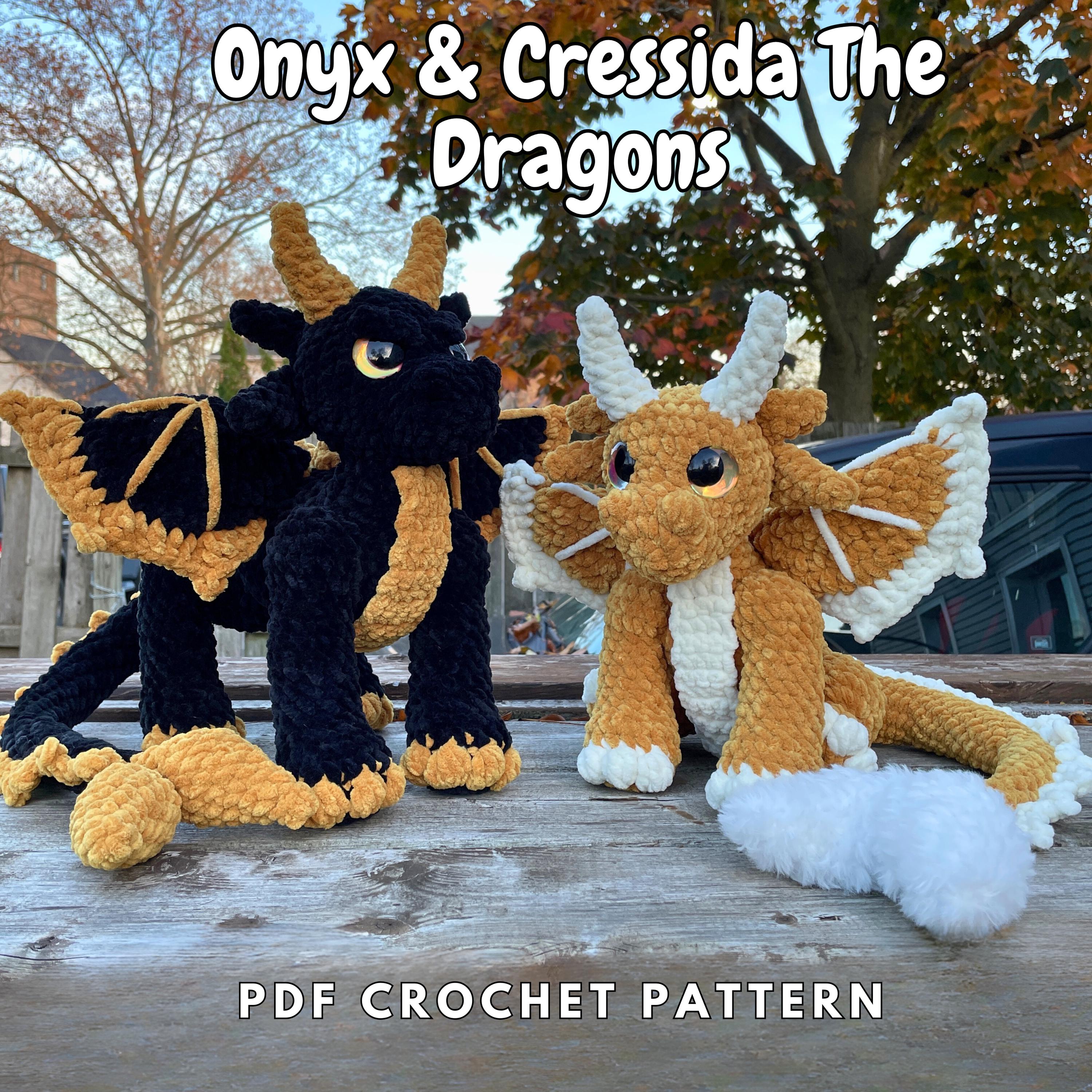 Cressida & Onyx the Dragons | PDF Crochet Amigurumi Pattern