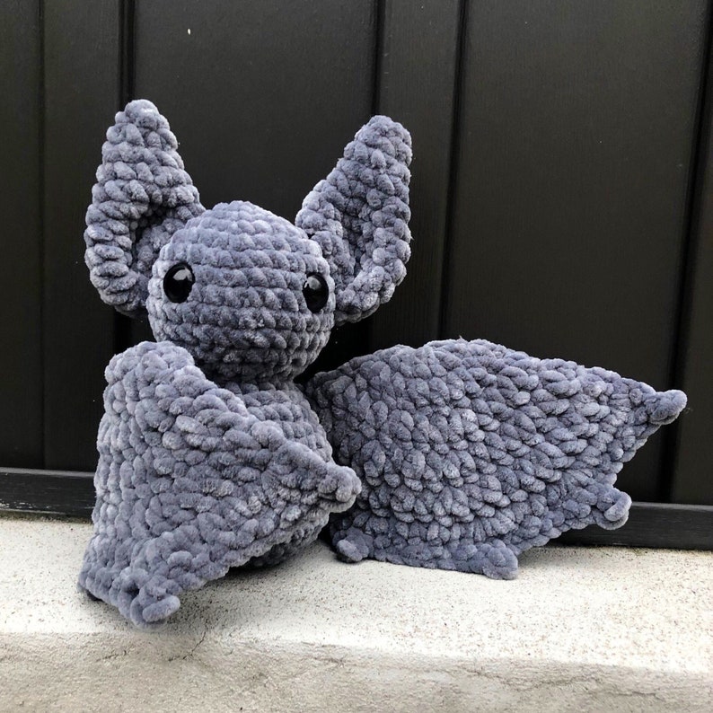 Spooky Kawaii Halloween Bat Amigurumi Stuffed Animal Plushie Toy Plushie PDF Digital Download image 3