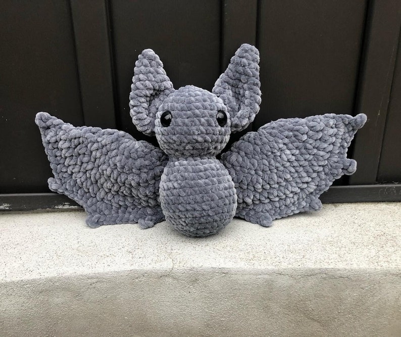 Spooky Kawaii Halloween Bat Amigurumi Stuffed Animal Plushie Toy Plushie PDF Digital Download image 4