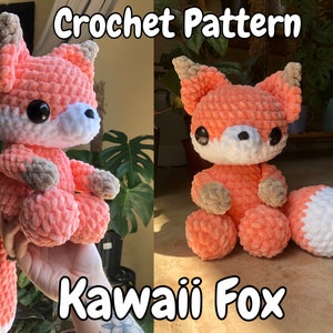 Kawaii Fox | Beginner Crochet Amigurumi Pattern | PDF Digital Download |