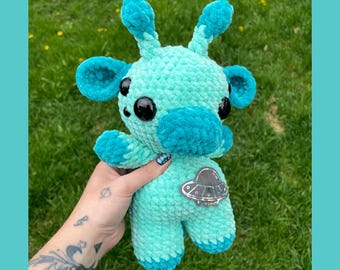Alien Cow | PDF Crochet Amigurumi Pattern, Low Sew, Beginner Friendly