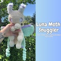 Luna Moth Snuggler Crochet Pattern | PDF Amigurumi Plushie Pattern | Moth Toy Crochet | Cute Insect Pattern | Lovey