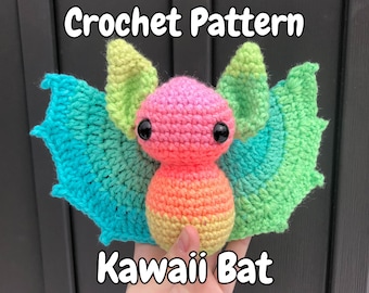 Spooky Kawaii Halloween Bat | Amigurumi | Stuffed Animal | Plushie | Toy | Plushie | PDF Digital Download