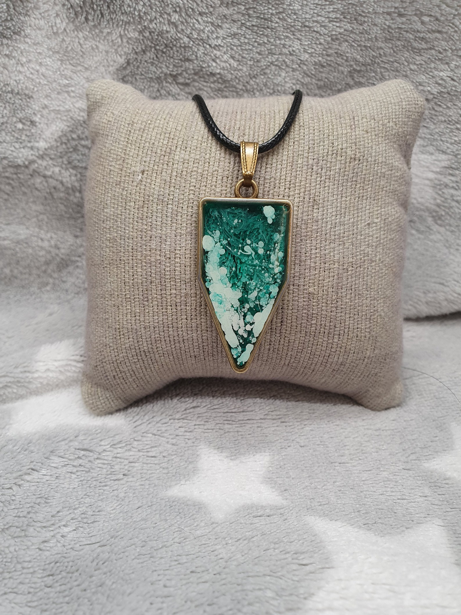 Handmade Resin Art Pendant Etsy