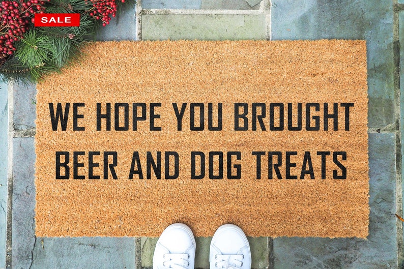 Custom Dog Doormat Mat with Paw Prints and Dogs Name Etsy