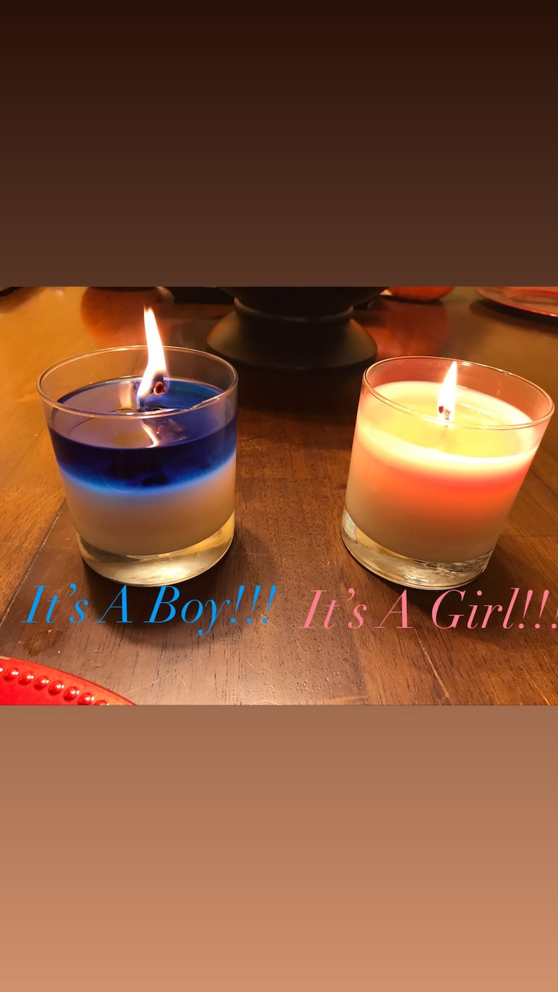 Gender Reveal Candles Etsy