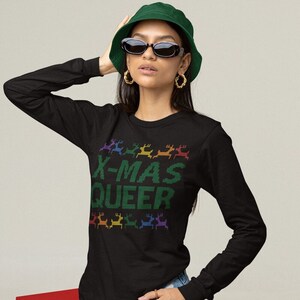 X-Mas Queer Unisex Langarm-T-Shirt - Holiday Queers Kollektion