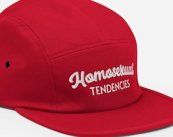 Homosexual Tendencies Embroidered Five Panel Cap - LGBTQ Hat - Queer Apparel