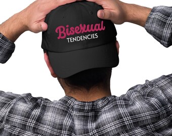 Bisexual Tendencies Embroidered Dad Hat - LGBTQ Hat - Queer Apparel - Bi Pride Hat