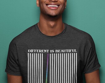 LGBTQ+ Pride - Different is Beautiful - Unisex T-Shirt - Gay Pride - Queer - Be Different - Rainbow