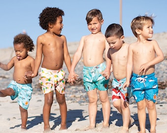 Styles I Love Baby Toddler Tropical Palm Leaves Swim Shorts Bathing Suit Beach Pool Swimwear Little Boy Swim Trunks