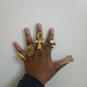 5 Brass rings , Wholesale brass rings , cowrie shell rings , adjustable brass rings , boho rings , African brass rings , big brass rings