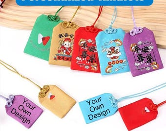 Personalized Japanese Omamori, Custom Amulet, Lucky Charms gift for friend