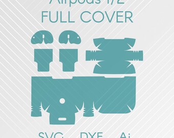 Download Airpods 1 2 Gen Skin Cutting Template Ai Dfx Svg Digitla Etsy