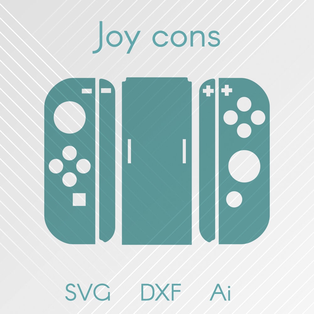 Nintendo Switch Joy Cons full wrap skin cutting template AI Etsy