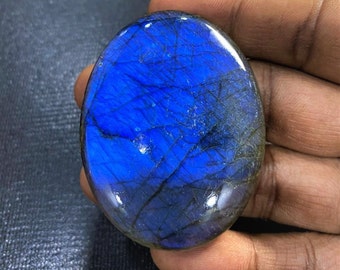 Natural Labradorite Gemstone Cabochon, 192ct AAA+ Blue Flashy Labradorite Cabochon For Jewellery Making, Loose Gemstone Cabochon