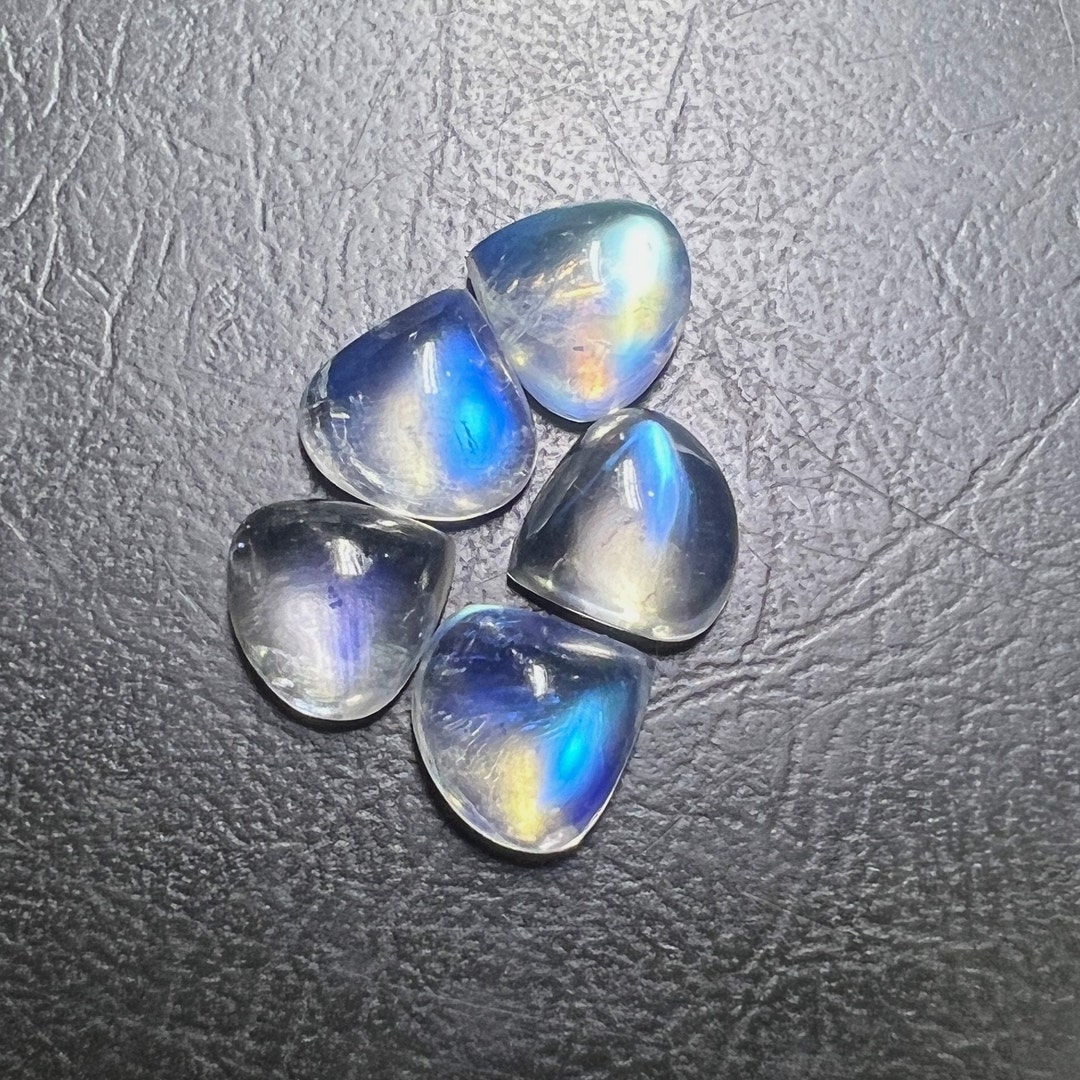 Blue Moonstone Gemstone Cabochon Handmade Gemstone 7mm Heart Etsy