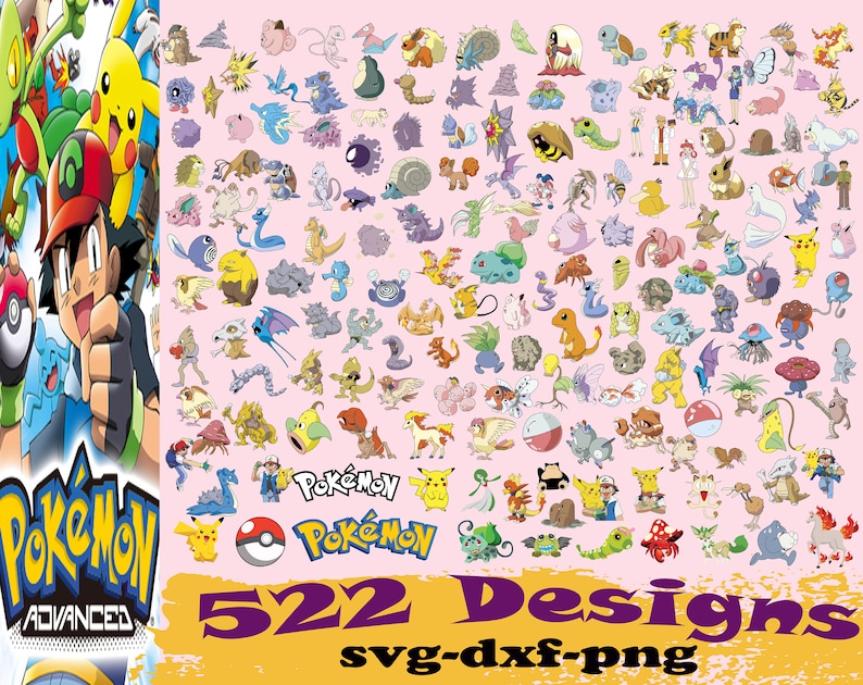 Download Pokemon svg Pokemon The Series svg 522 Designssvgdxfpng | Etsy