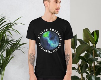Aurora Borealis Reykjavík IJsland T-shirt