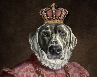 Custom Regal Pet Portrait | Unique Christmas Gift (Digital Download)